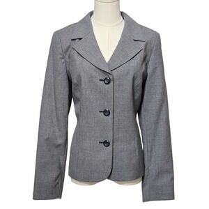 Pendleton Blazer Womens Size 10 Gray‎ Wool Jacket Made USA Professional Office